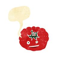 cartoon tomato with speech bubble N7