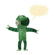 cartoon astronaut with speech bubble N23