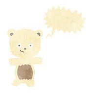 cute cartoon polar bear with speech bubble N14