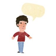 cartoon surprised man with speech bubble N27
