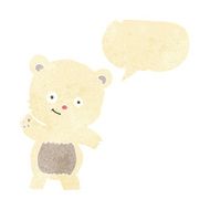 cute polar bear cartoon with speech bubble N2