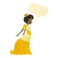 cartoon princess with speech bubble N7