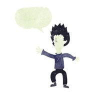 cartoon vampire with speech bubble N23