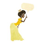 cartoon princess with speech bubble N8