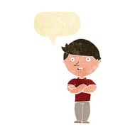cartoon happy man with speech bubble N87