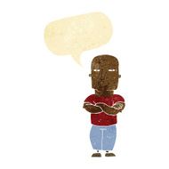 cartoon tough guy with speech bubble N2
