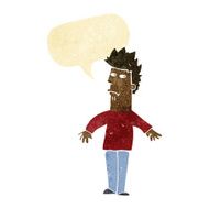 cartoon worried man with speech bubble N18