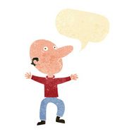cartoon worried middle aged man with speech bubble N2
