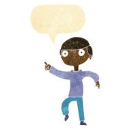 cartoon boy pointing with speech bubble N6