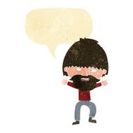 cartoon happy man with beard speech bubble N8