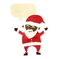 cartoon santa claus with speech bubble N39