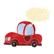cartoon car with speech bubble N7