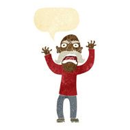 cartoon angry old man with speech bubble N27