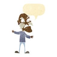 cartoon angry old man with speech bubble N28