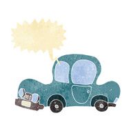 cartoon car with speech bubble N8