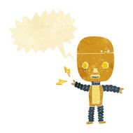 cartoon robot with speech bubble N38