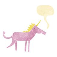 cartoon unicorn with speech bubble N7