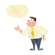 cartoon businessman asking question with speech bubble N2