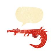 cartoon medieval dragon with speech bubble