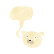 cartoon polar bear with speech bubble N14