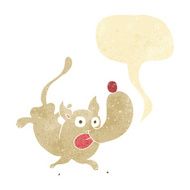 cartoon funny dog with speech bubble N2