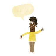 cartoon man with idea speech bubble N22