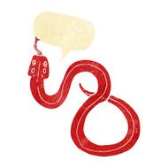 cartoon snake with speech bubble N12
