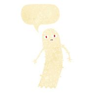 cartoon spooky ghost with speech bubble N10