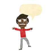 cartoon boy panicking with speech bubble N6