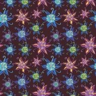 Vector Pattern with Spring Flowers N2