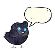 cartoon bird with speech bubble N61