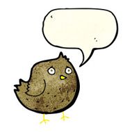 cartoon bird with speech bubble N62