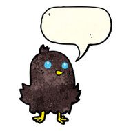 cartoon bird with speech bubble N63