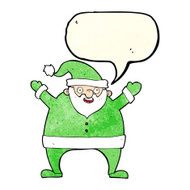 cartoon santa claus with speech bubble N40