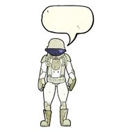 cartoon astronaut with speech bubble N25