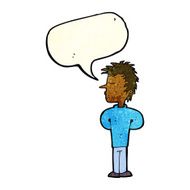 cartoon man ignoring with speech bubble N3