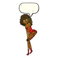 cartoon woman in lingerie with speech bubble N11