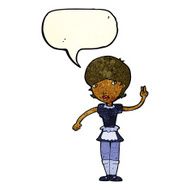 cartoon waitress taking order with speech bubble N5