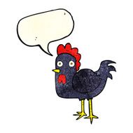 cartoon chicken with speech bubble N3