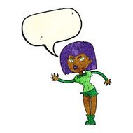 cartoon vampire girl with speech bubble N48