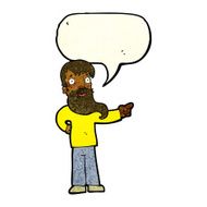 cartoon man with beard pointing speech bubble N3