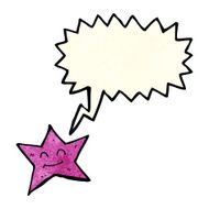 cartoon star character with speech bubble N3