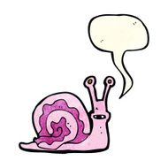 cartoon snail with speech bubble N8
