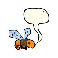 cartoon bee with speech bubble N8