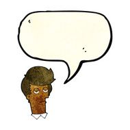 cartoon bored man with speech bubble N9