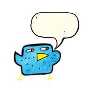 cartoon bird with speech bubble N64