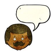 cartoon man with mustache speech bubble N19