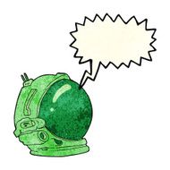 cartoon astronaut helmet with speech bubble N8