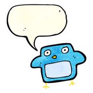 cartoon bird with speech bubble N67
