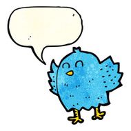 cartoon bird with speech bubble N70